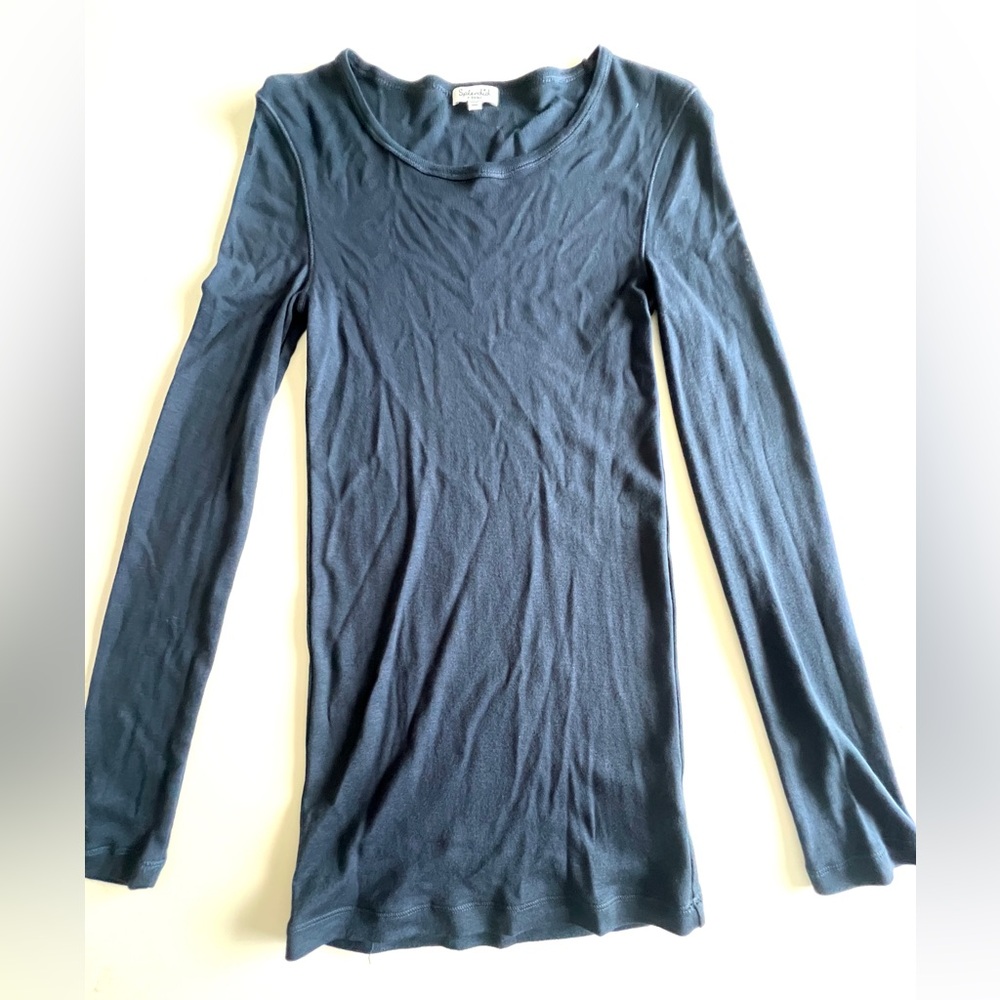 Splendid navy slim fit long sleeve t